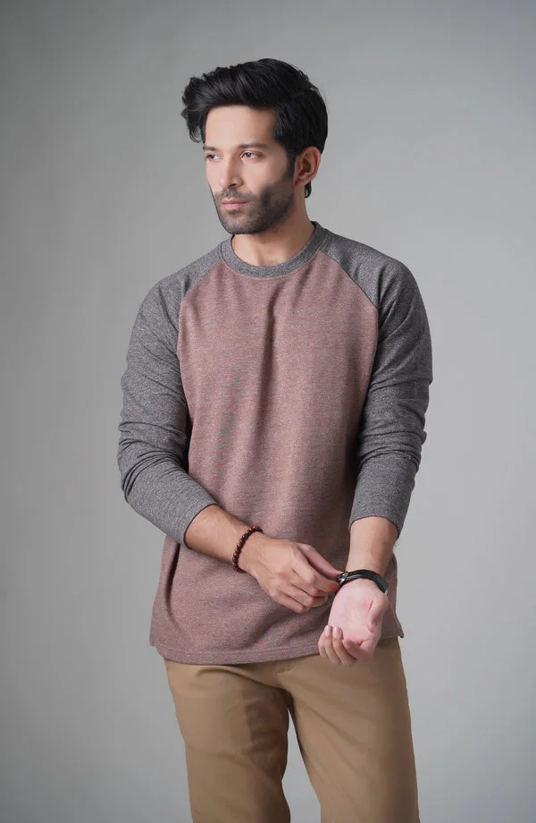 Light Brown YARN DYED T-SHIRT - Regular Fit - KCW23-07