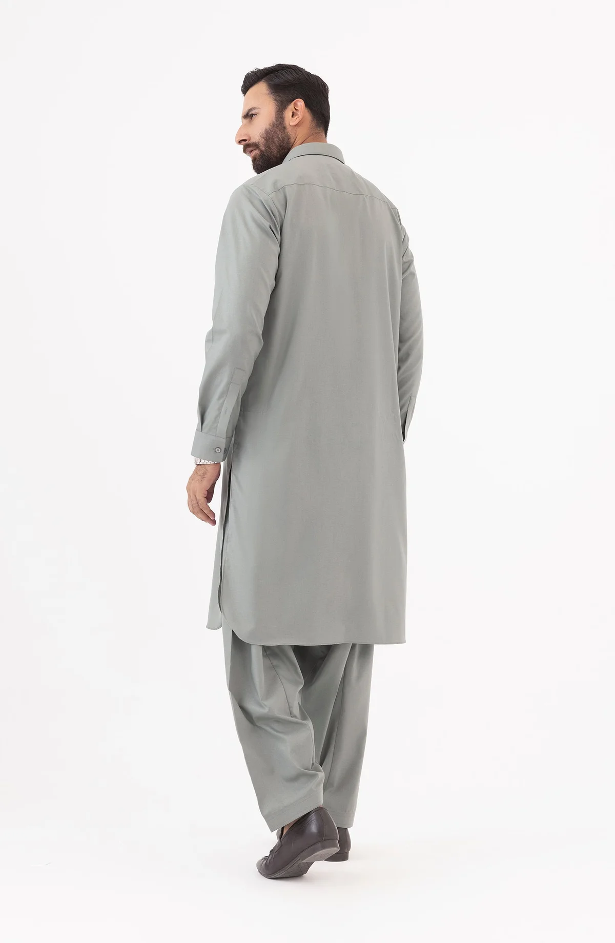 Men's Basic Shirt Collar Shalwar Kameez - view 5
