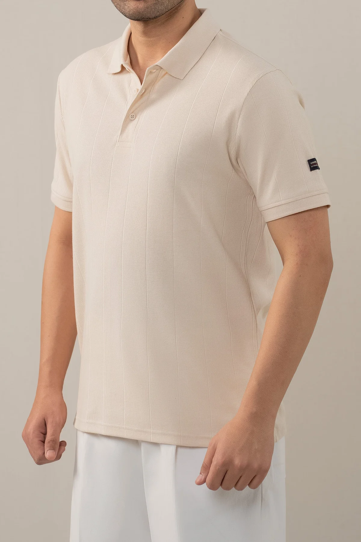 DROP NEEDLE INTERLOCK POLO - PEACH (E-FACTORY OUTLET)
