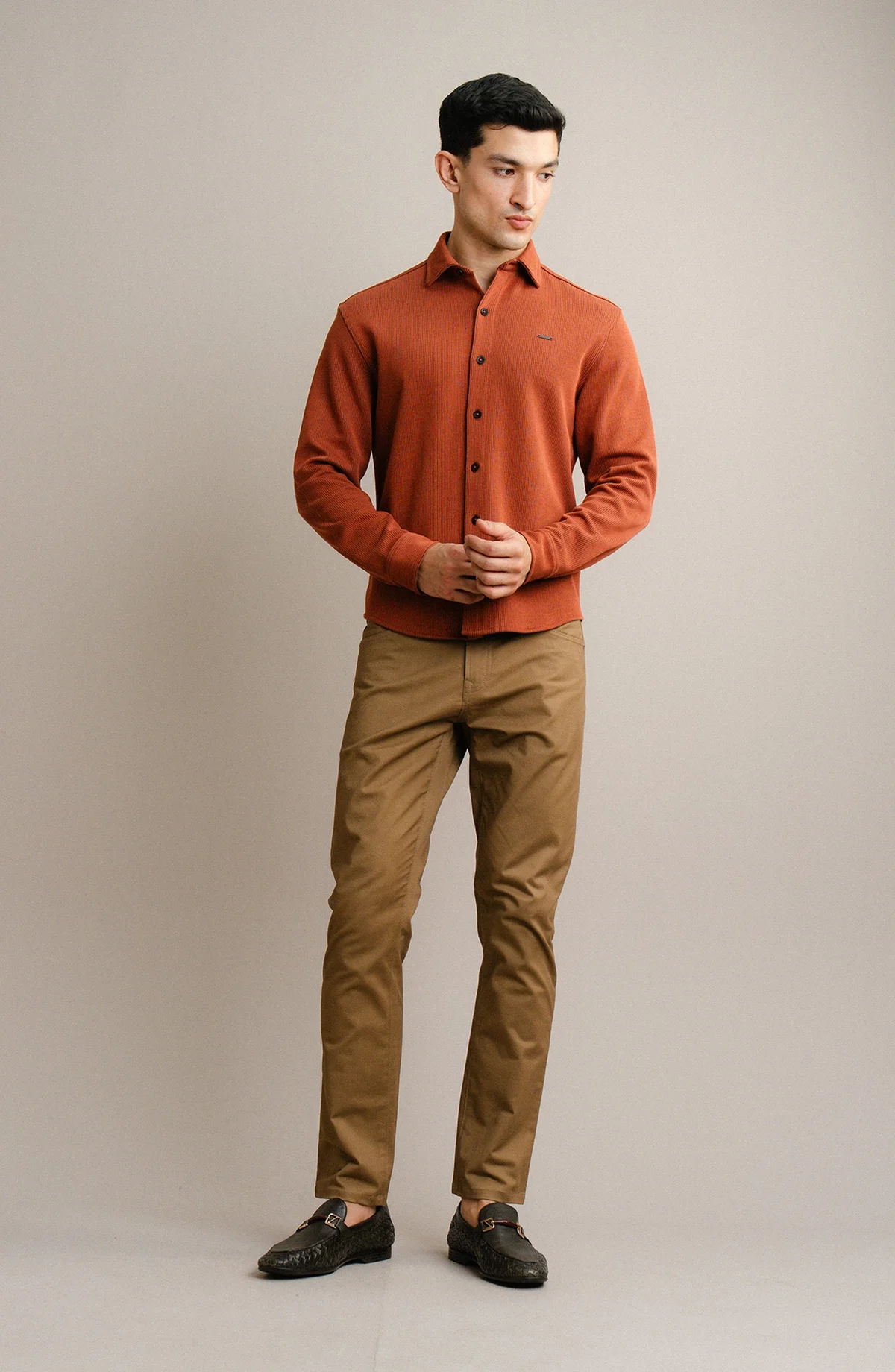 FULL SLEEVES  SHIRT - RUST - view 4
