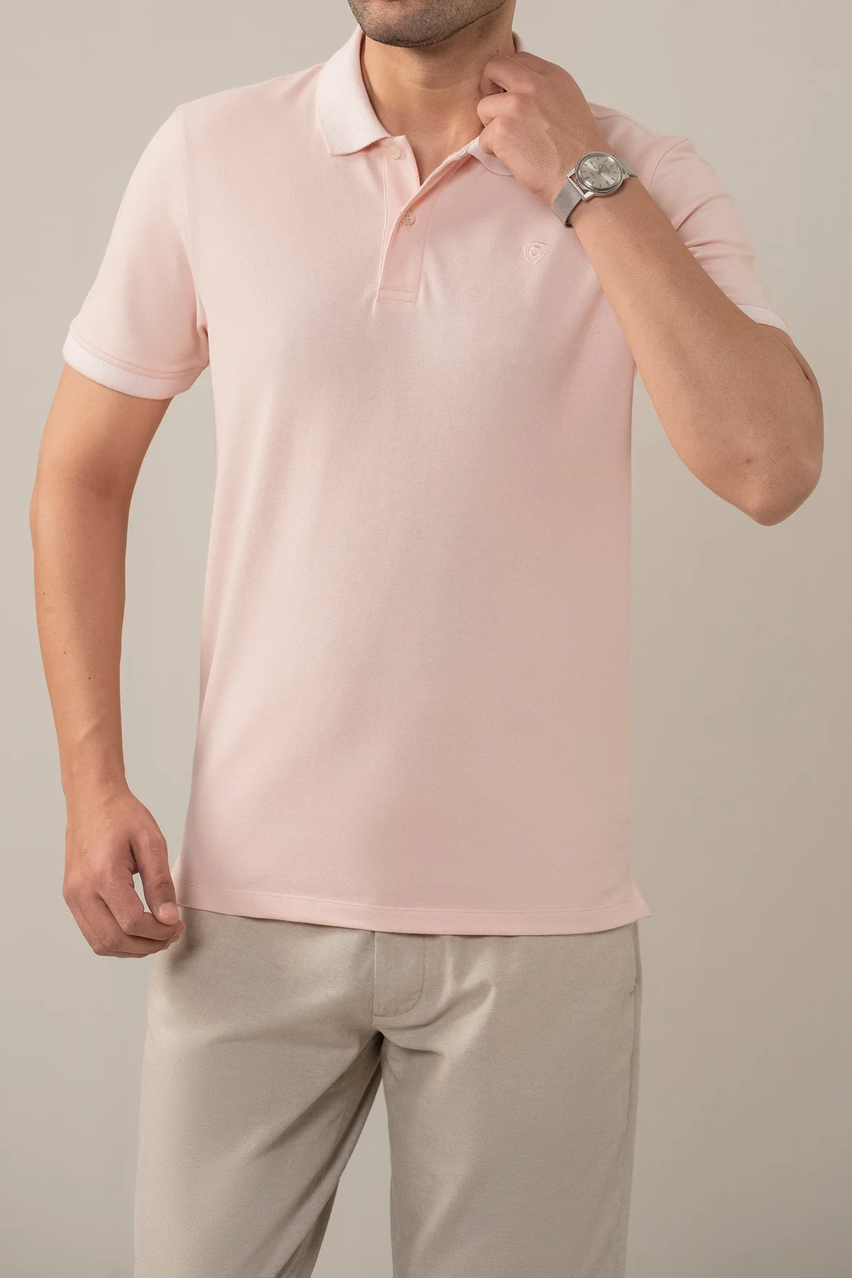 STRETCH POLO - PINK (E-FACTORY OUTLET)