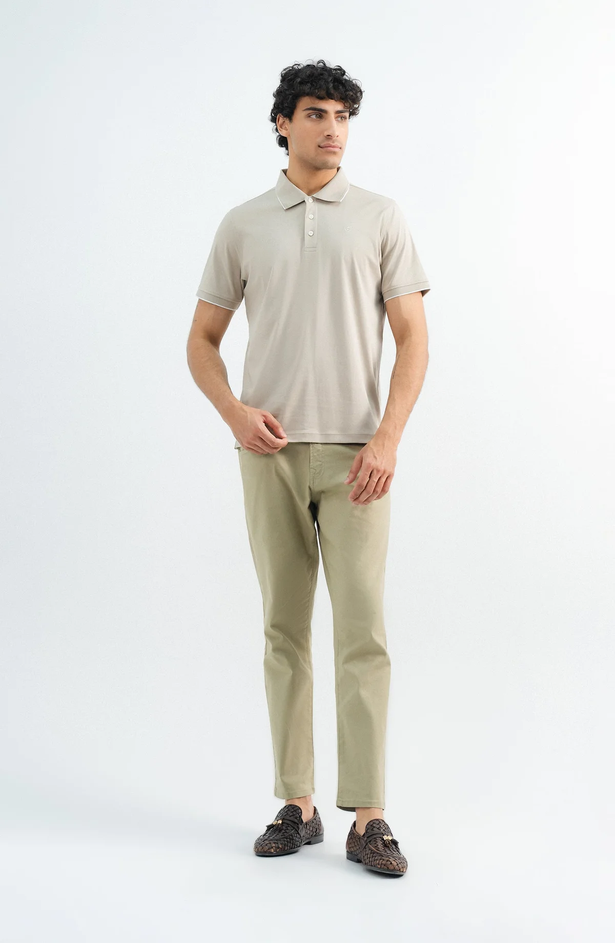 Interlock Regular Fit Polo - Brown - view 3