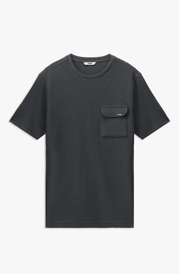Half-Sleeve Waffle Pocket Crew - W25TFL01 - Charcoal