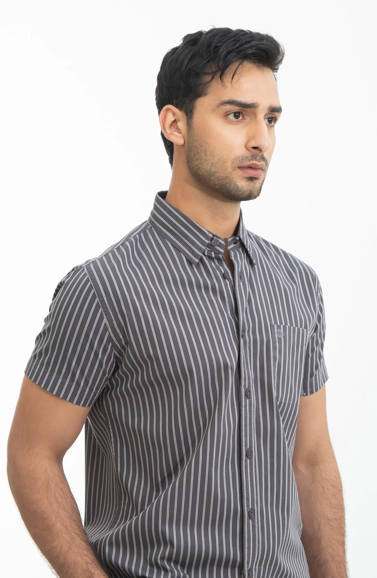 Half Sleeves Yarn Dyed Shirt - view 3