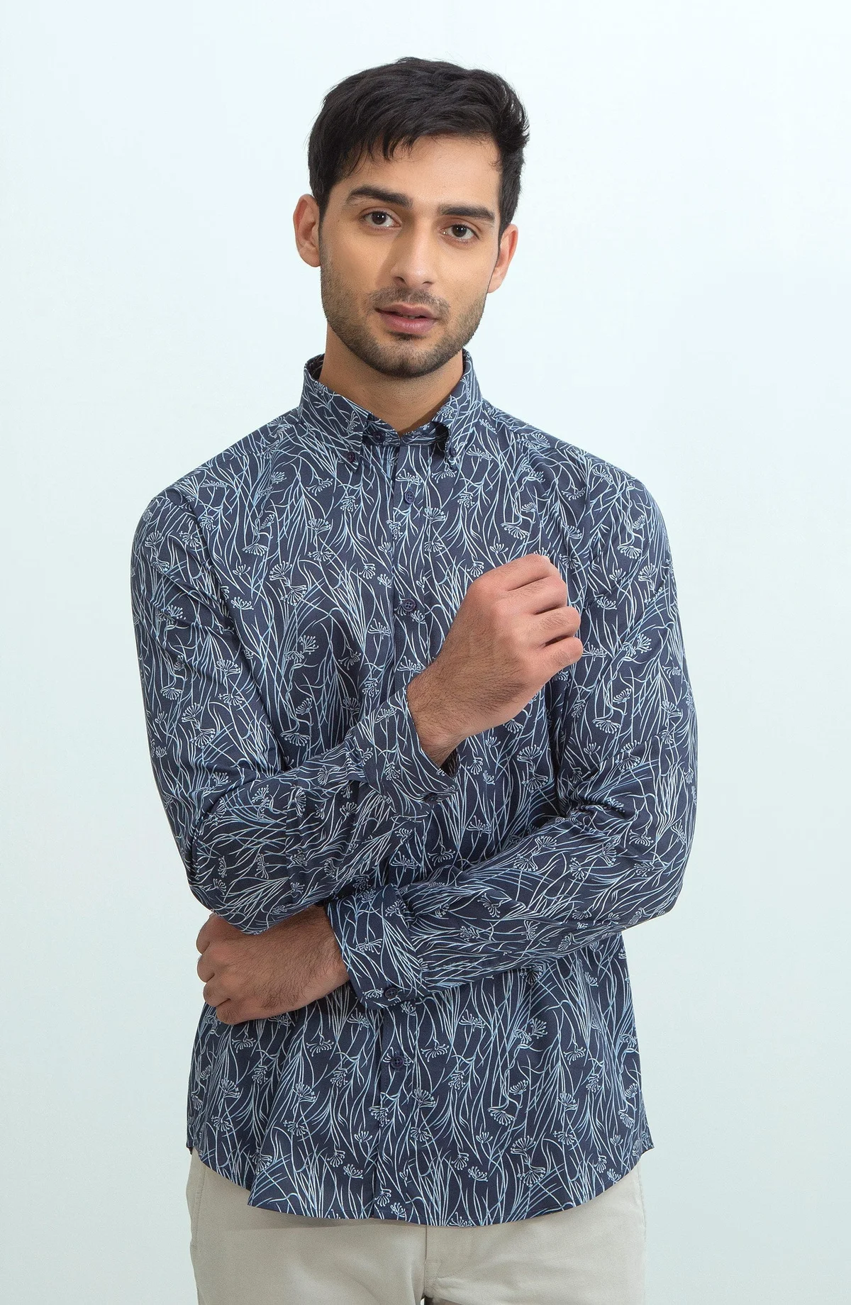 PRINTED SHIRT  - BLUE - view 2