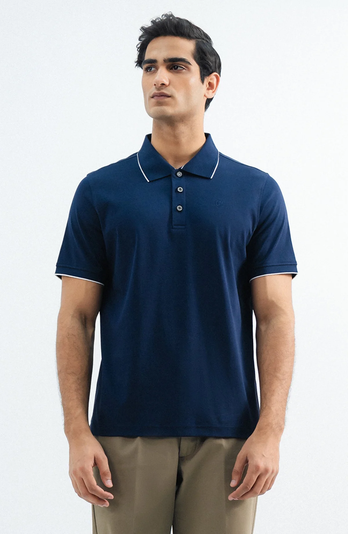 Interlock Regular Fit Polo - Navy