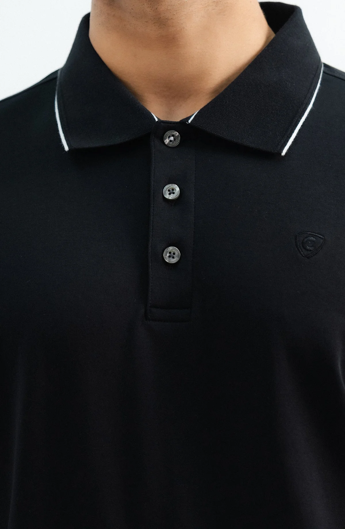 Interlock Regular Fit Polo - Black - view 2
