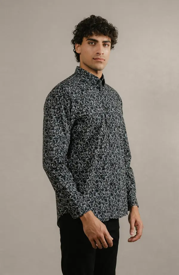 PRINTED SHIRT - BLACK