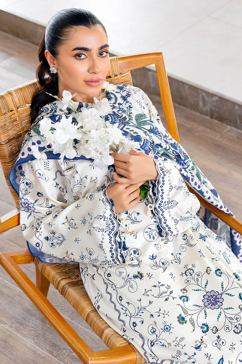 IVORY ORCHID-3PC (SHIRT,TROUSER & DUPATTA) - view 5