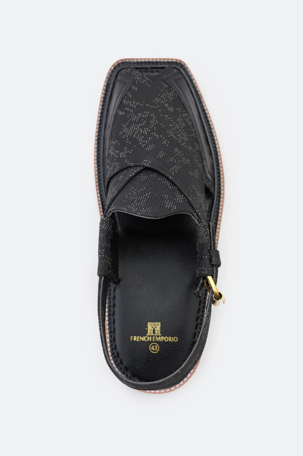 Black Casual Peshawari Sandal - view 3