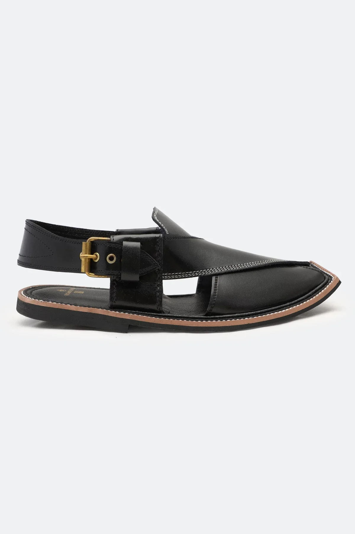 Black Casual Peshawari Sandal - view 2