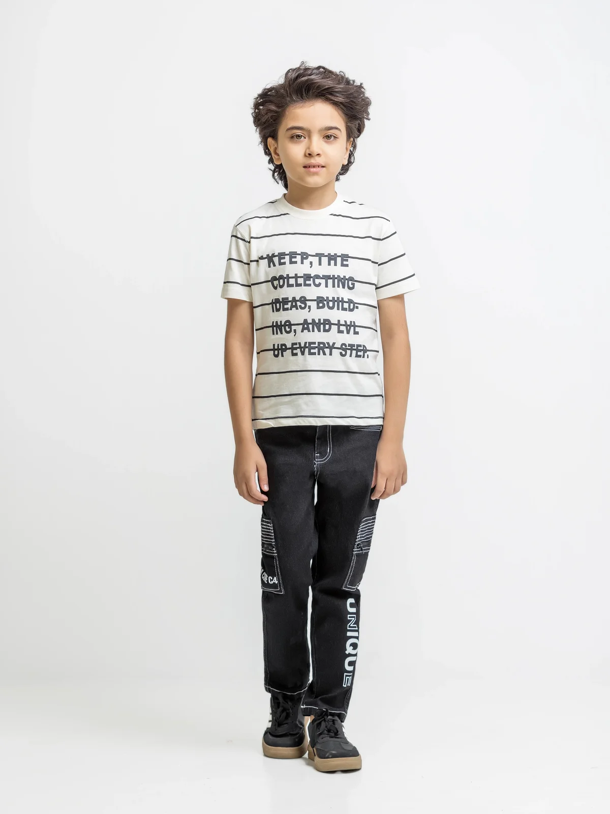 Boy's Cream T-Shirt - EBTTS6-035 - view 2