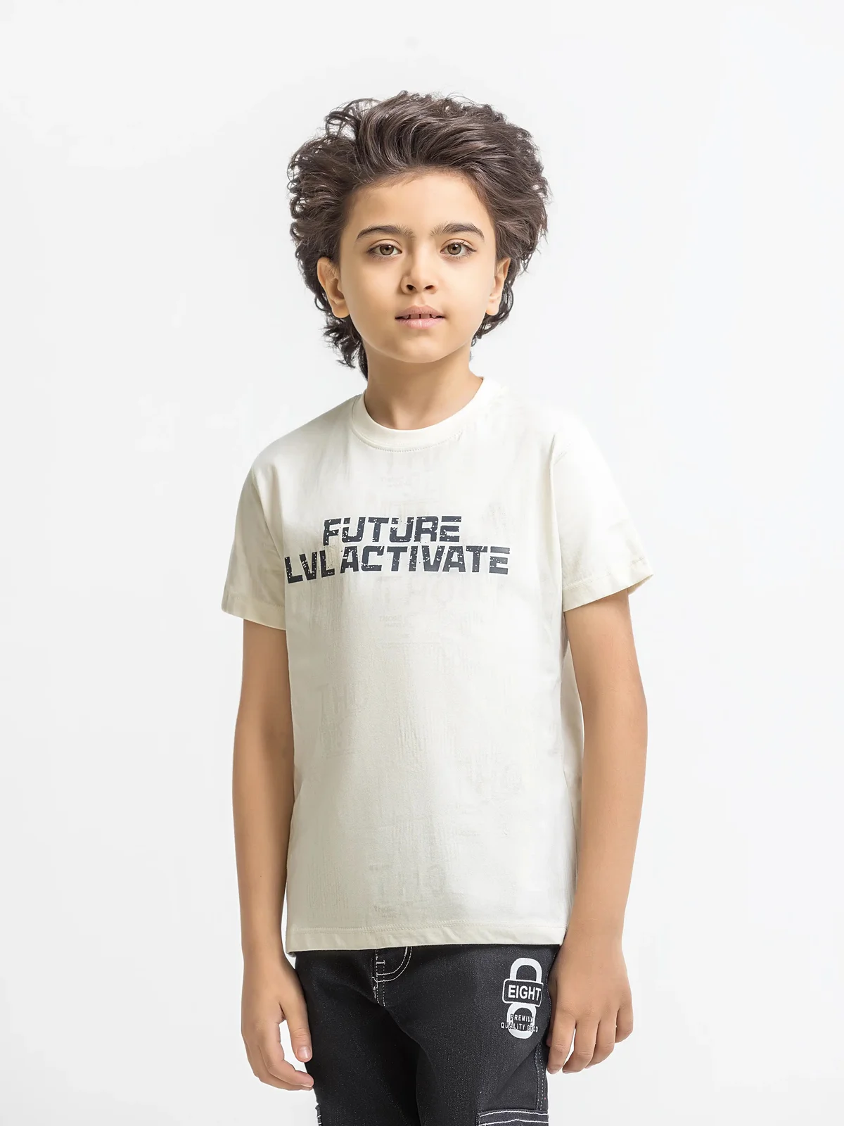 Boy's Cream T-Shirt - EBTTS6-037