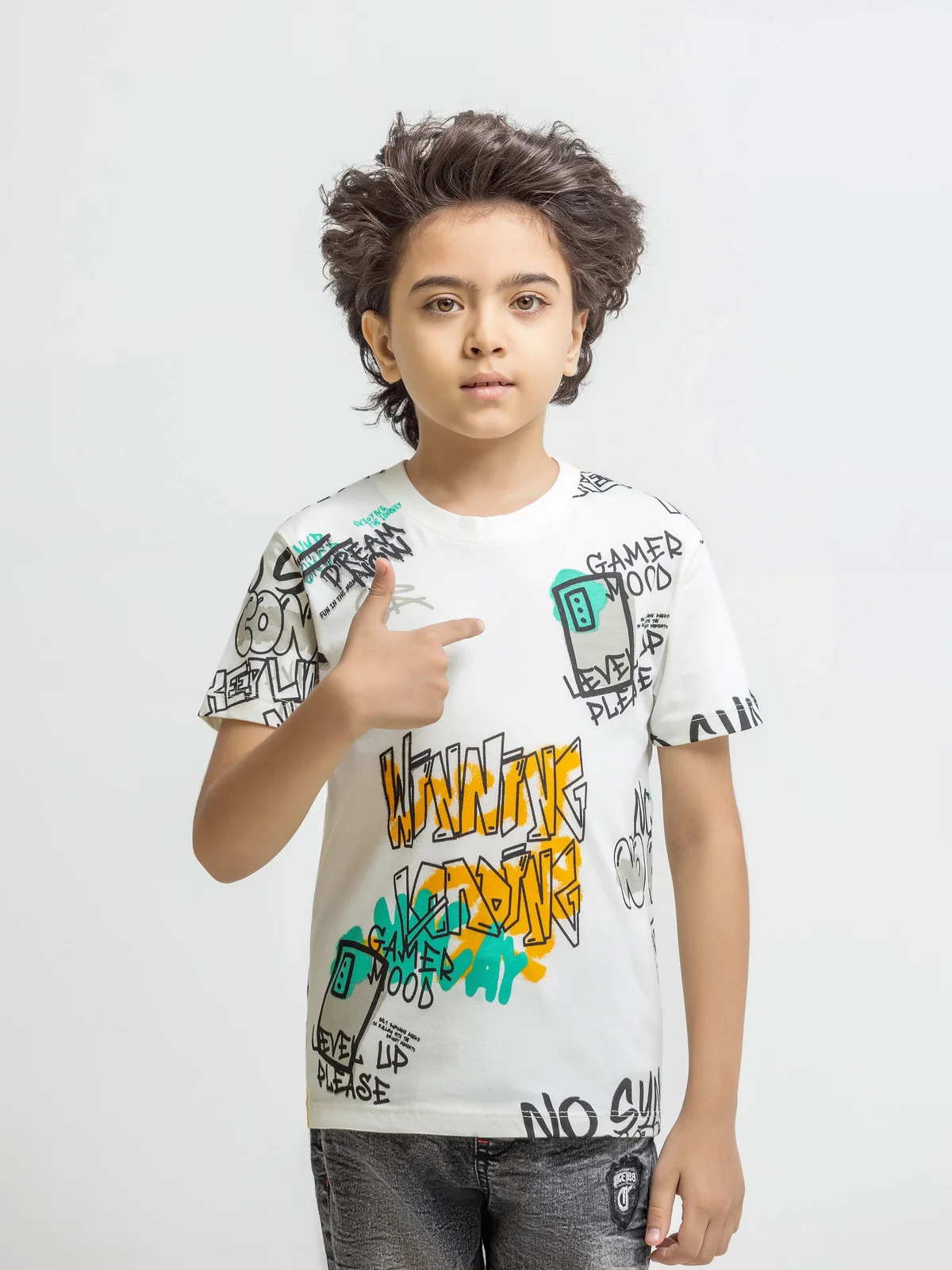 Boy's Cream T-Shirt - EBTTS6-009