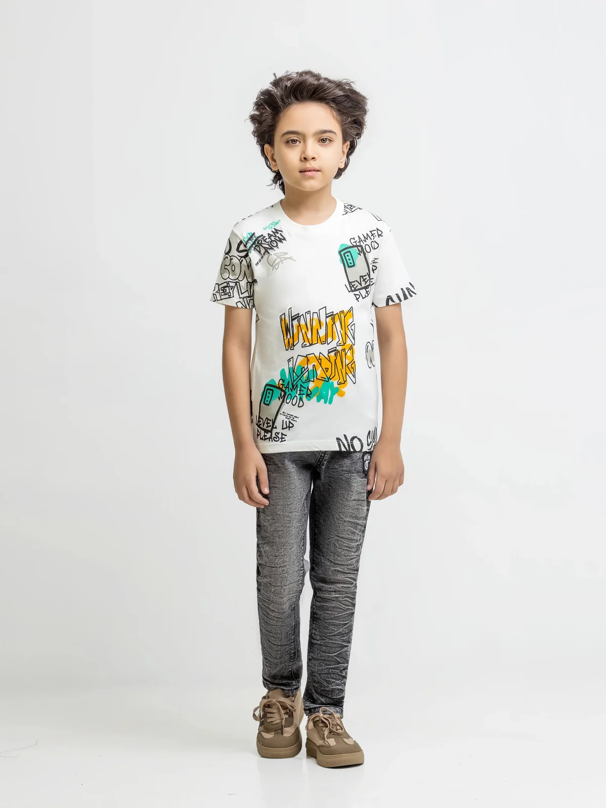 Boy's Cream T-Shirt - EBTTS6-009 - view 2