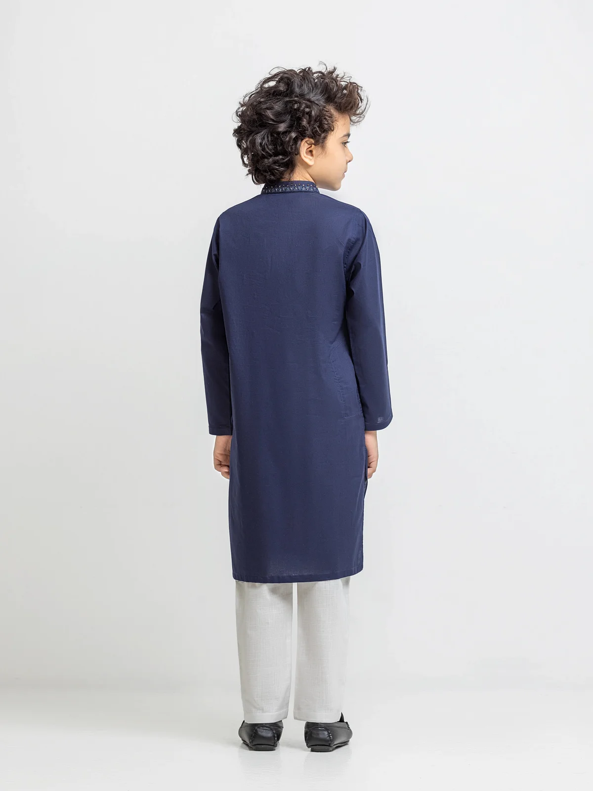 Boy's Blue Kurta - EBTKC5-032 - view 5