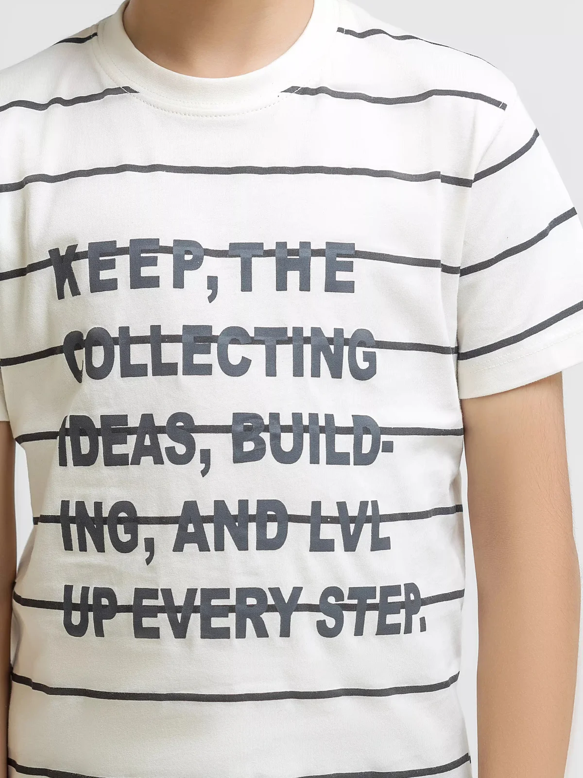 Boy's Cream T-Shirt - EBTTS6-035 - view 3