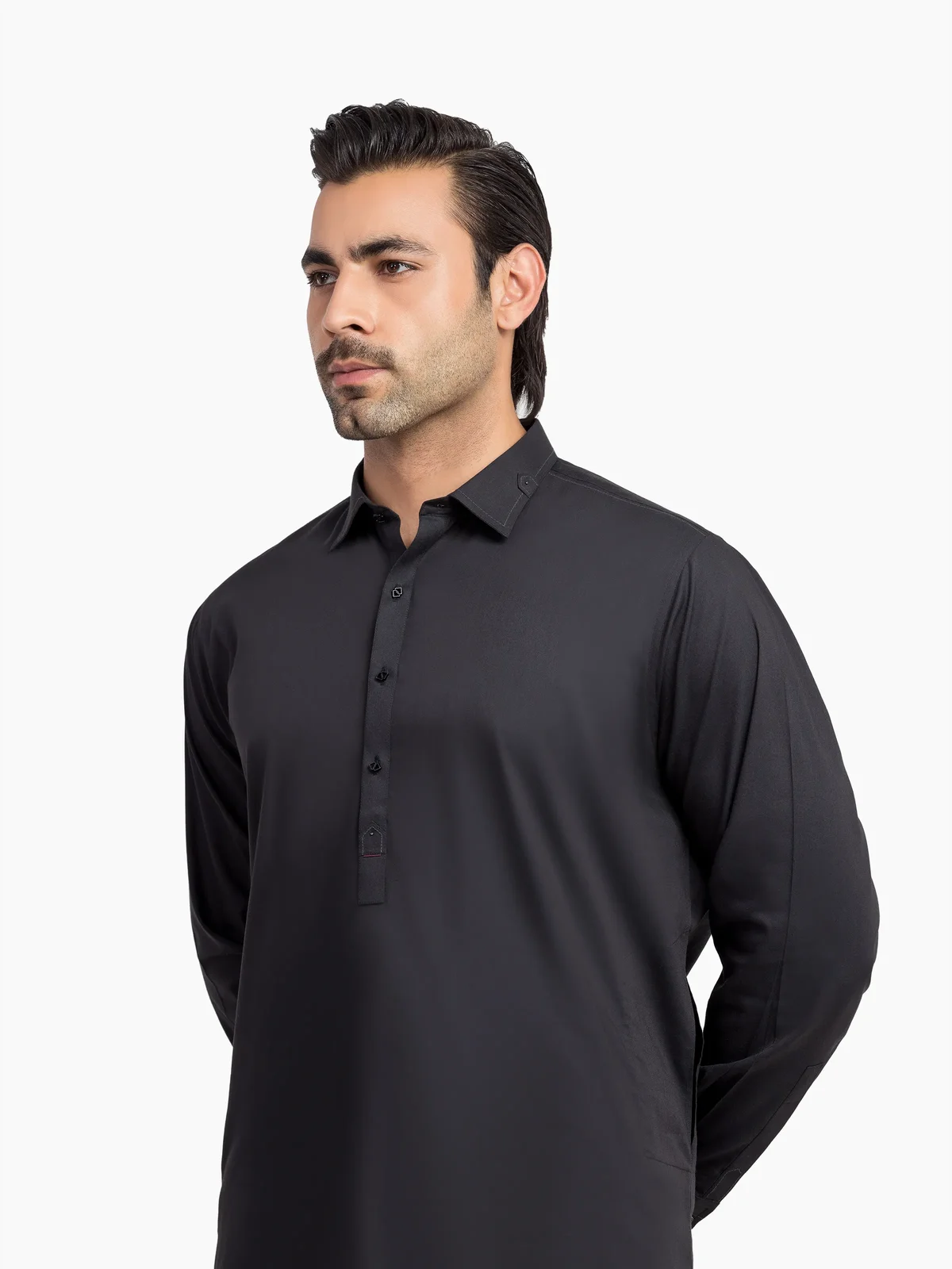 Men's Black Shalwar Kameez - EMTKS6-41240 - view 2