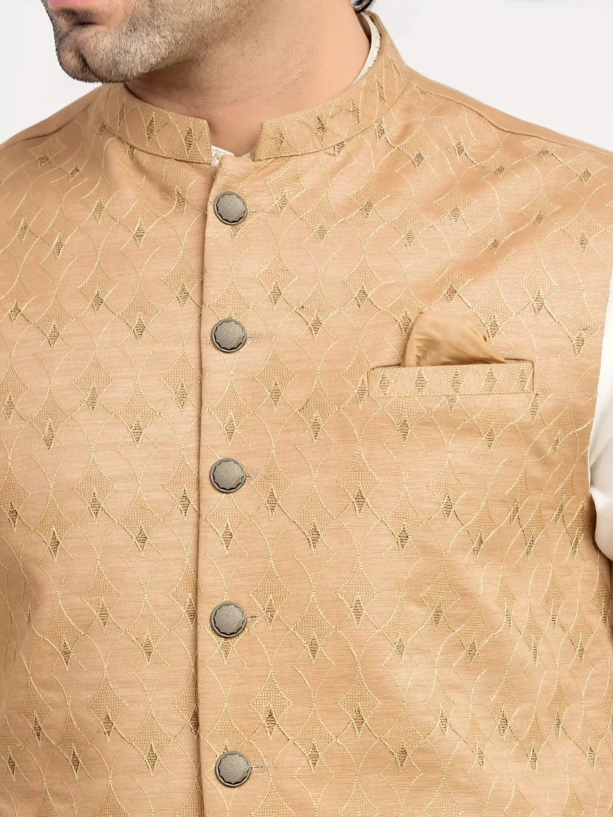 Men's Camel Waist Coat - EMTWCE5-36002 - view 3