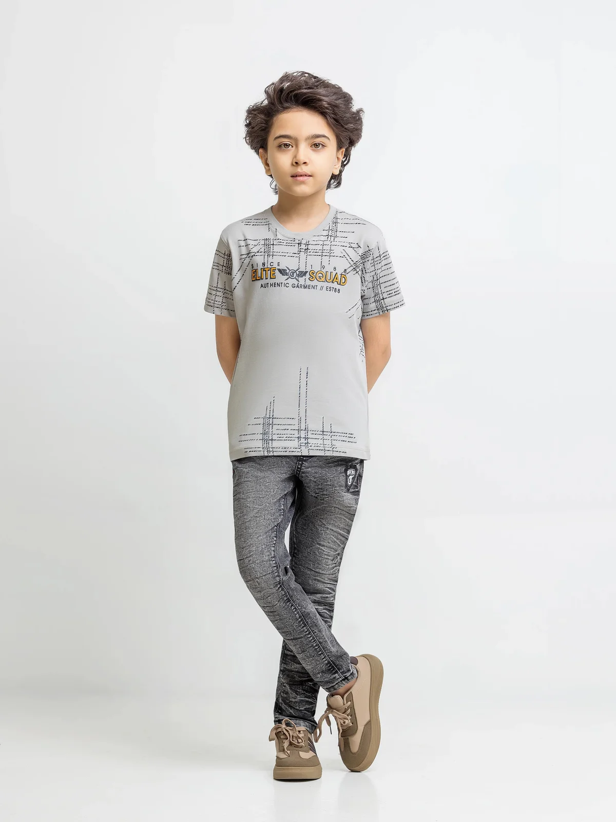 Boy's Grey T-Shirt - EBTTS5-033 - view 2