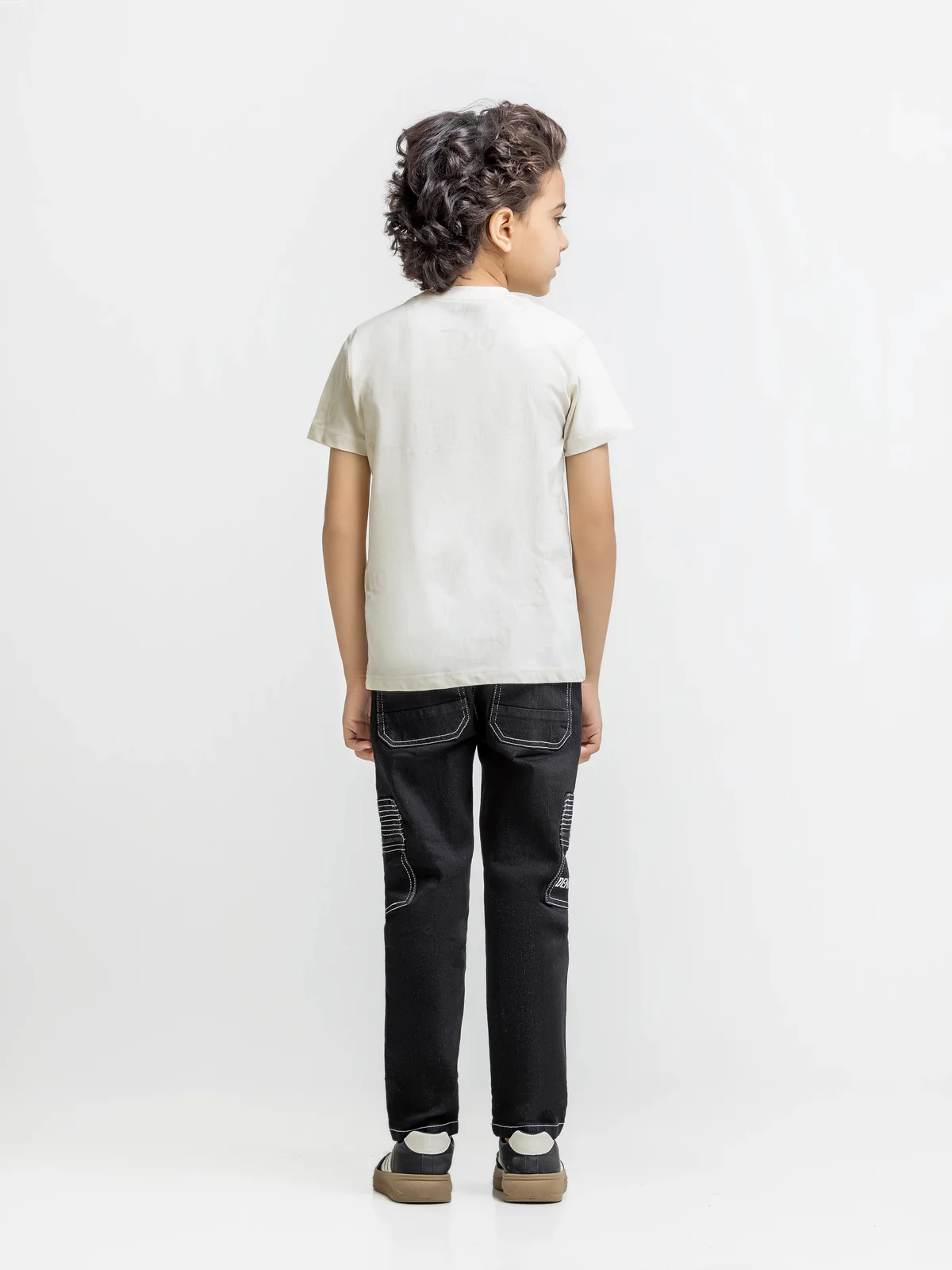 Boy's Cream T-Shirt - EBTTS6-037 - view 5