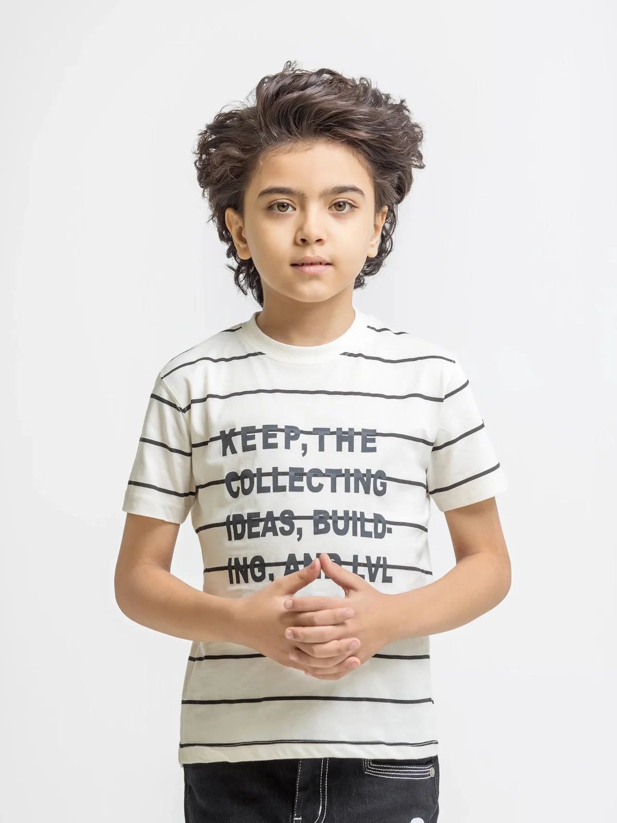 Boy's Cream T-Shirt - EBTTS6-035