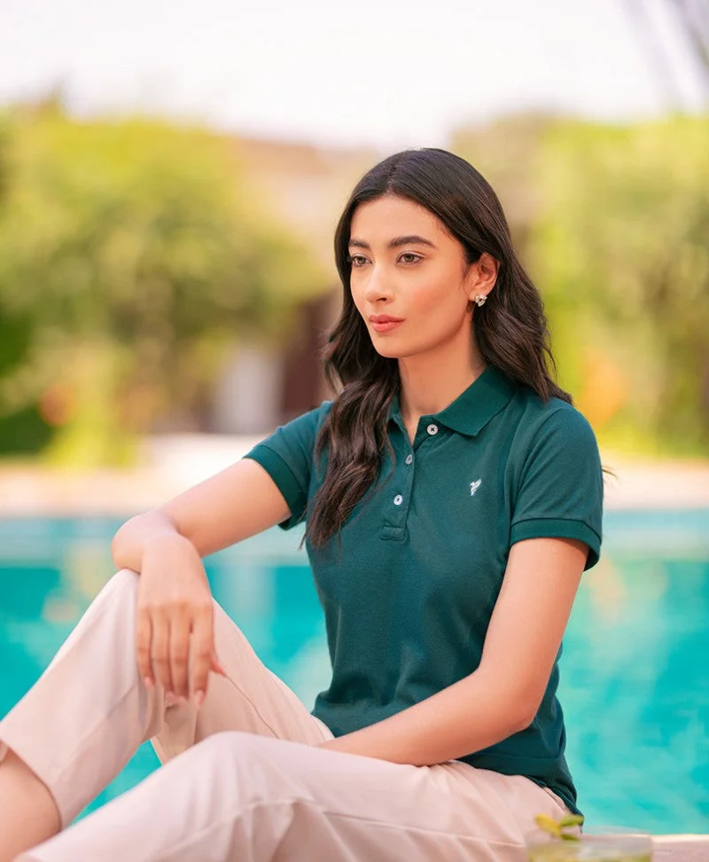 Marble Green Basic POLO (Women) - view 3