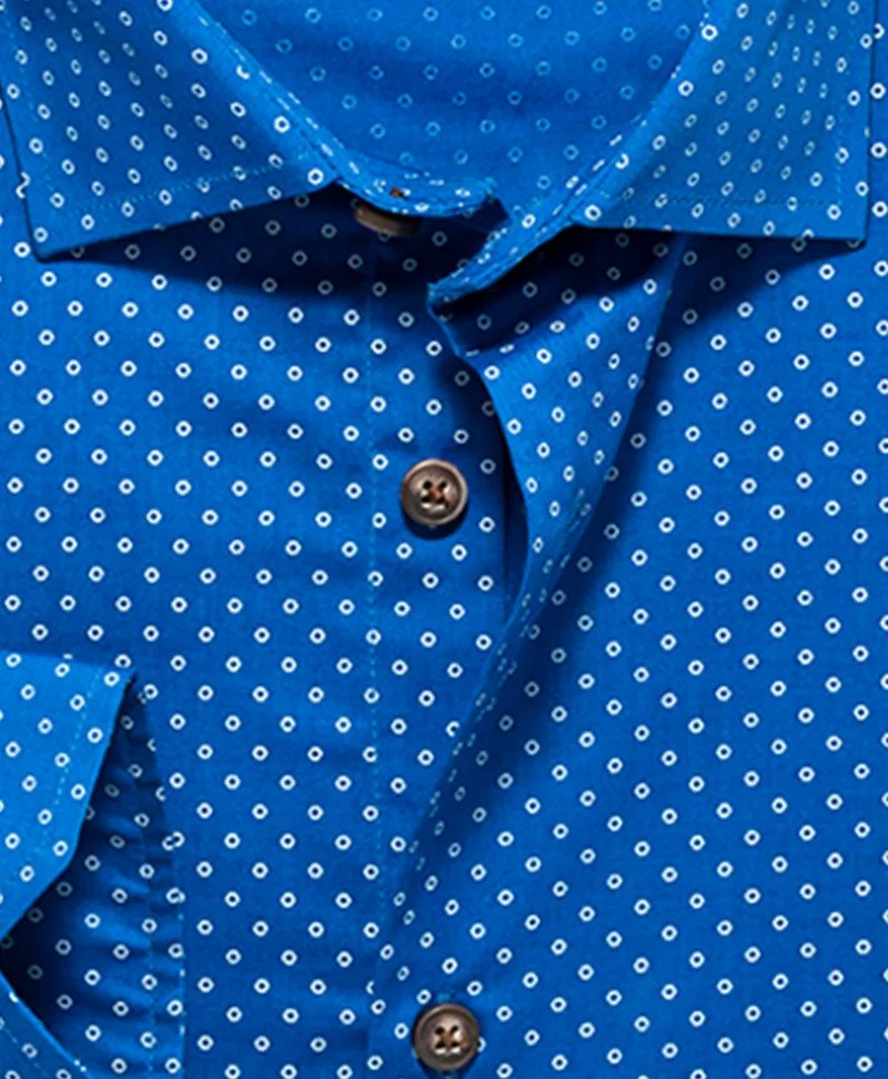 Midnight Blue Printed Shirt (Modern Fit) - view 4