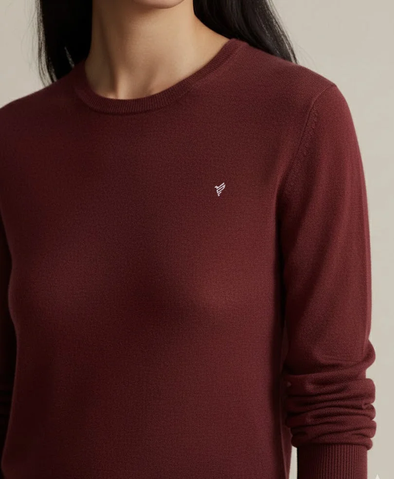 Maroon Crew Jumper Sweater (Women)