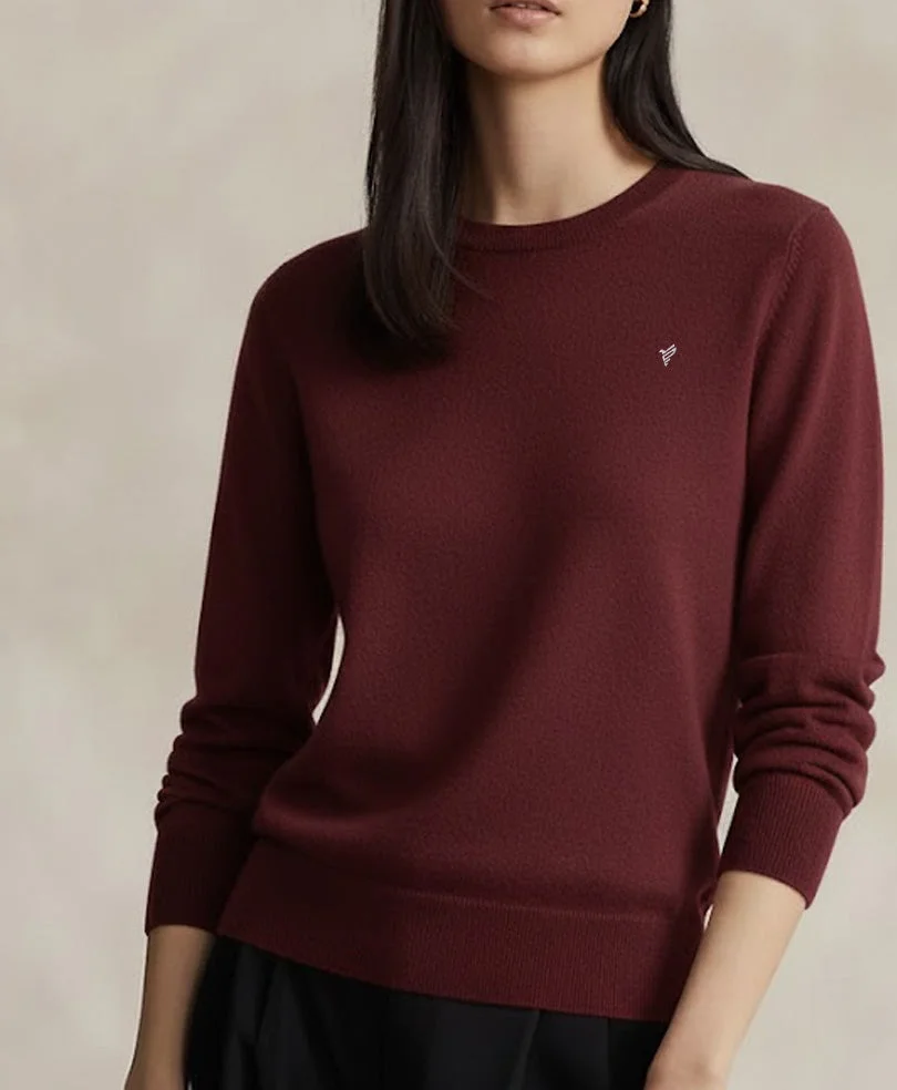 Maroon Crew Jumper Sweater (Women) - view 2