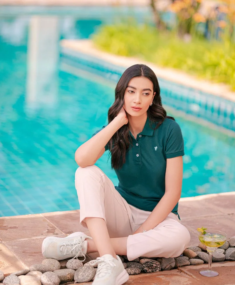 Marble Green Basic POLO (Women) - view 5