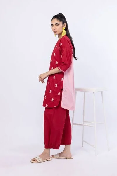 Dyed Crosshatch Poplin Pants - 25-07-7E1-06BA-VG_MULTI