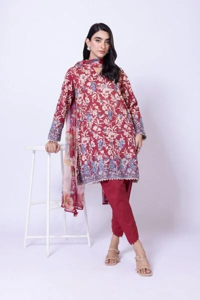 Embroidered Cambric Kurta - CN04BA-VG_MULTI