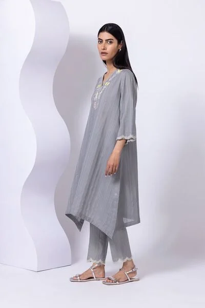 Embroidered Leno Pants - 24-12E05-06BB