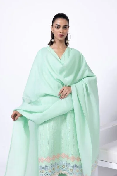 Embroidered Cotton Reflex Light Dupatta - EIS245006-VG_MULTI