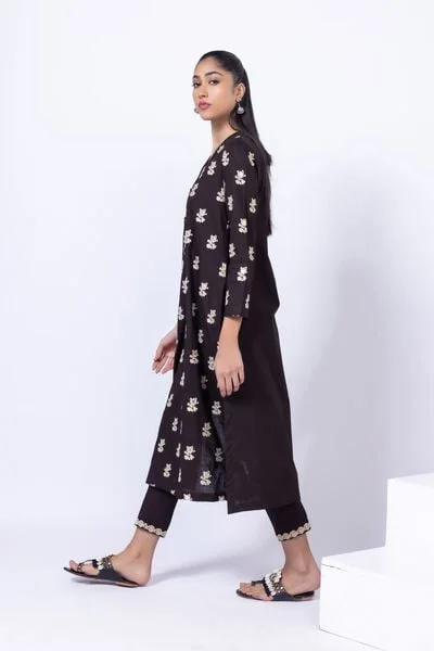 Embroidered Crosshatch Poplin Pants - 24-12E08-05BA-VG_MULTI