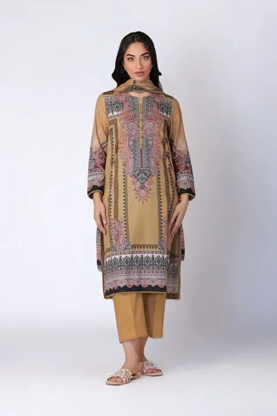 Printed Cotton Dobby Kurta - DDNN08AA-VG_MULTI