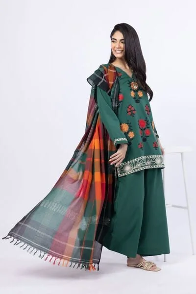 Dyed Handwoven Cotton Pants - 25-08K3-01BA-VG_MULTI