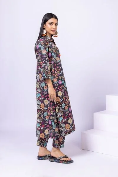 Printed Cambric Pants - EIB245303-VG_MULTI