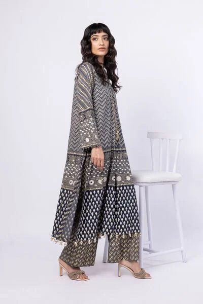 Printed Anarkali Pants - SB23-VG_MULTI