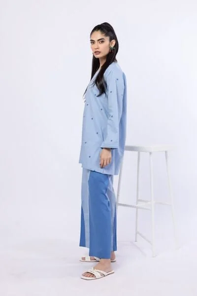 Dyed Crosshatch Poplin Pants - 25-07-7E1-04BA-VG_MULTI