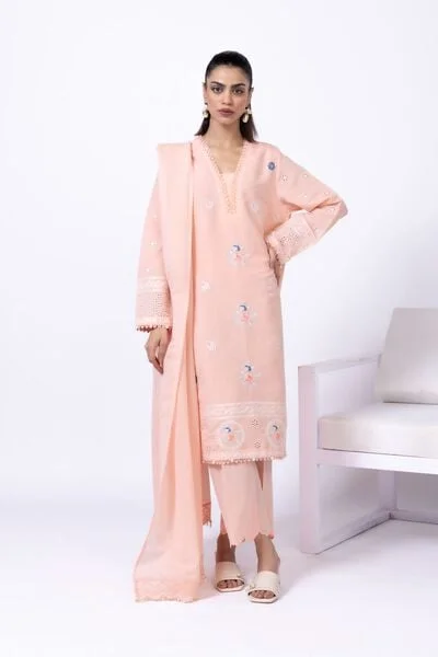 Embroidered Cotton Reflex Pants - EIB245328-VG_MULTI