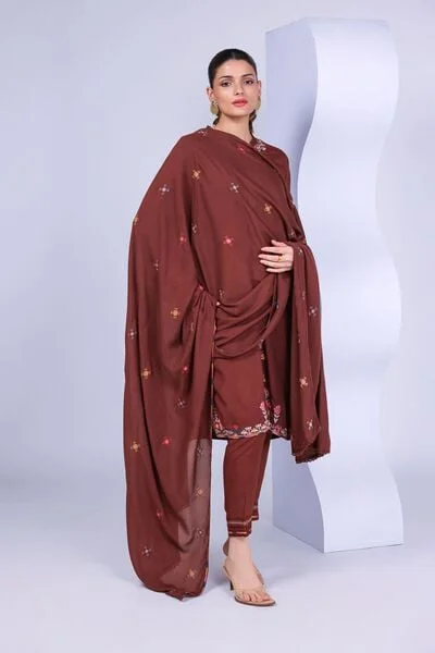 Embroidered Russian Raw Silk Pants - 25-05S18-03BB-VG_MULTI