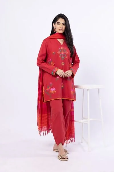 Dyed Handwoven Cotton Pants - 25-08K3-08BA-VG_MULTI