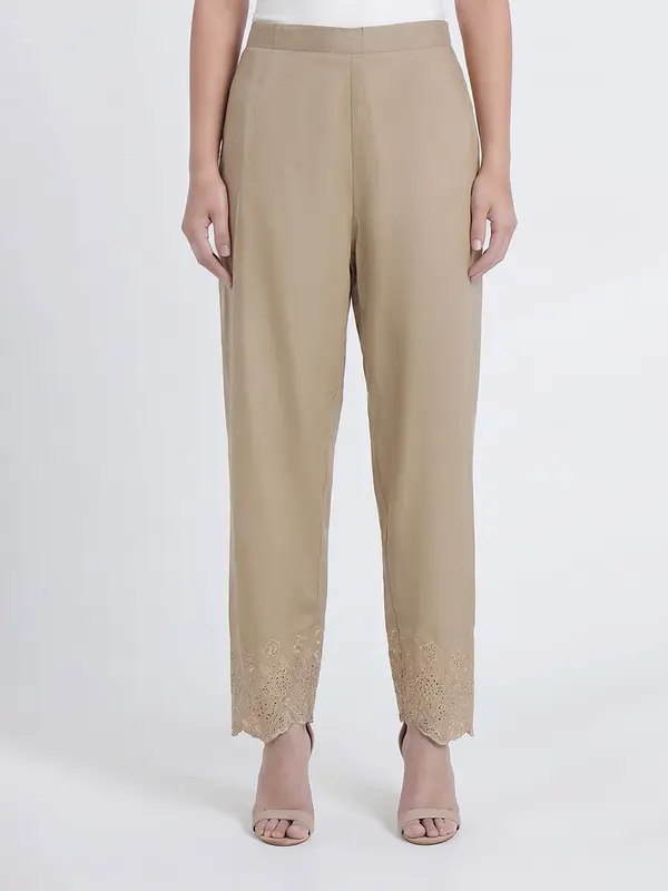 Cambric Trousers- Embroidered (Pret)