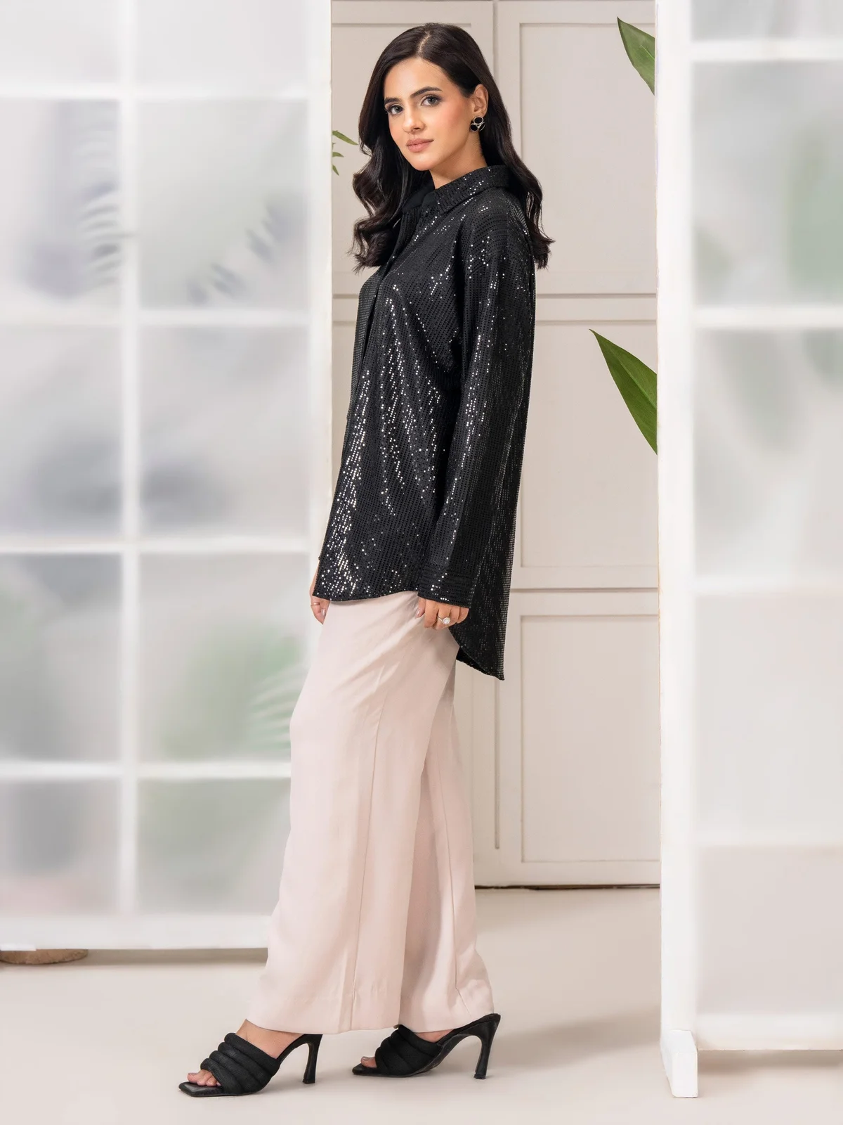 Embellished Jersey Top - view 3