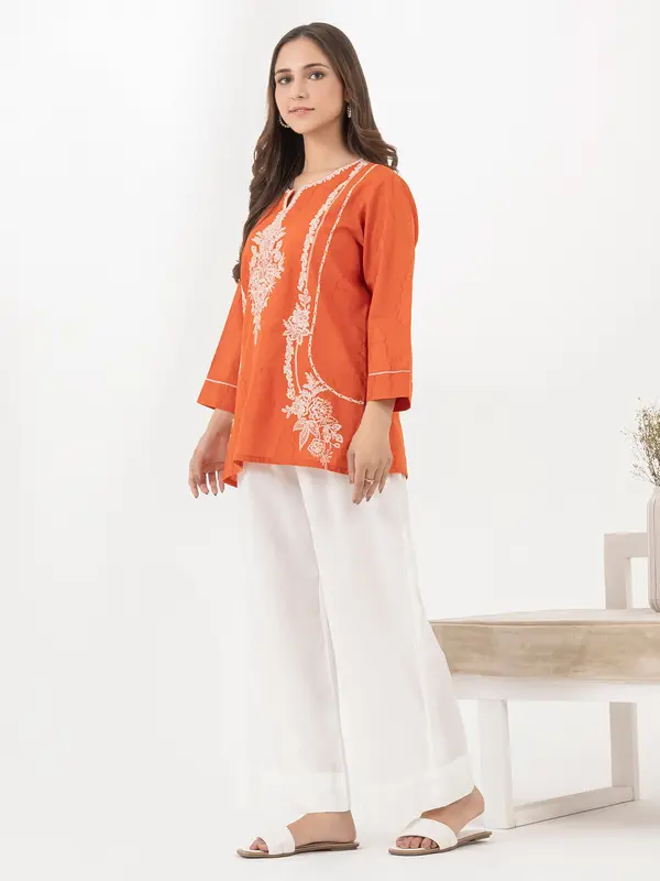 Jacquard Kurti-Embroidered (Pret)