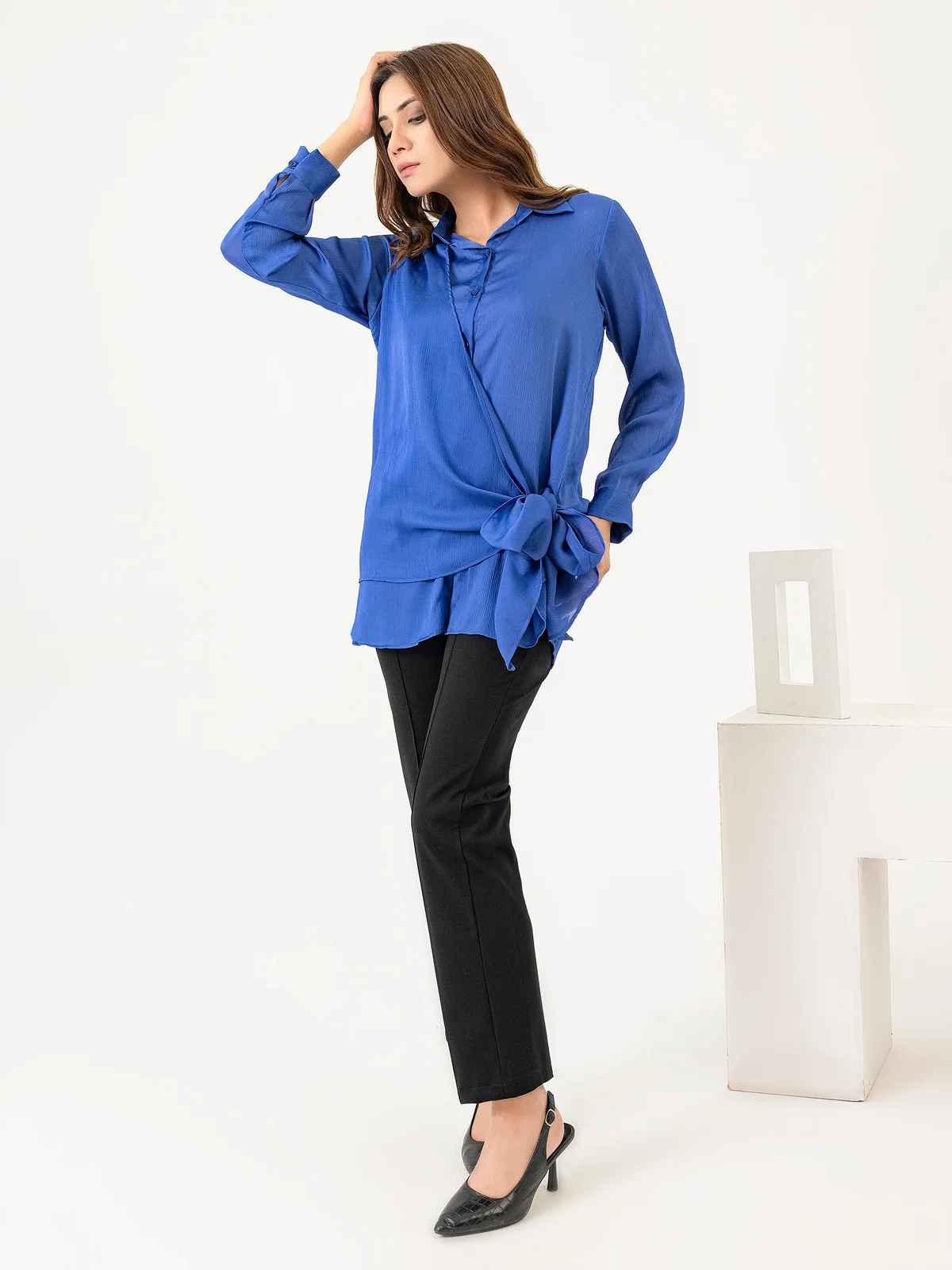 Dyed Chiffon Top - view 4