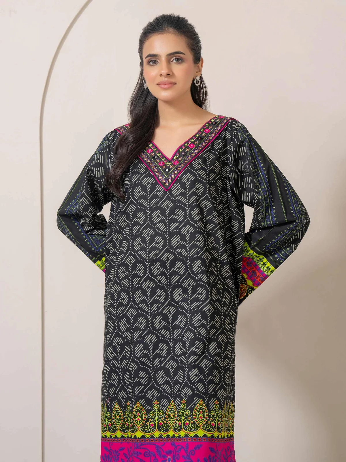 Cambric Shirt-Embroidered (Pret) - view 2