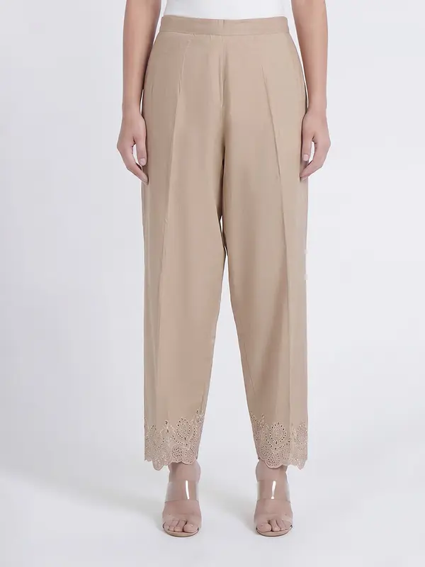 Cambric Trousers- Embroidered (Pret)